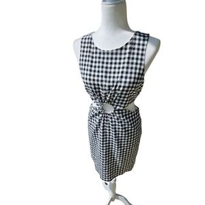 NWT WAYF  Where are you from plaid cut out summer dress small